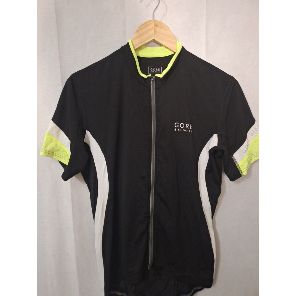 Gore Bikewear Men's Green & Black Cycling Top Jersey Short Sleeve Size M Active